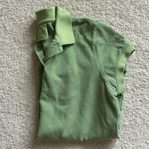Polo by Ralph Lauren Green Short Sleeve Womens Cut Button Up Polo 100% Cotton